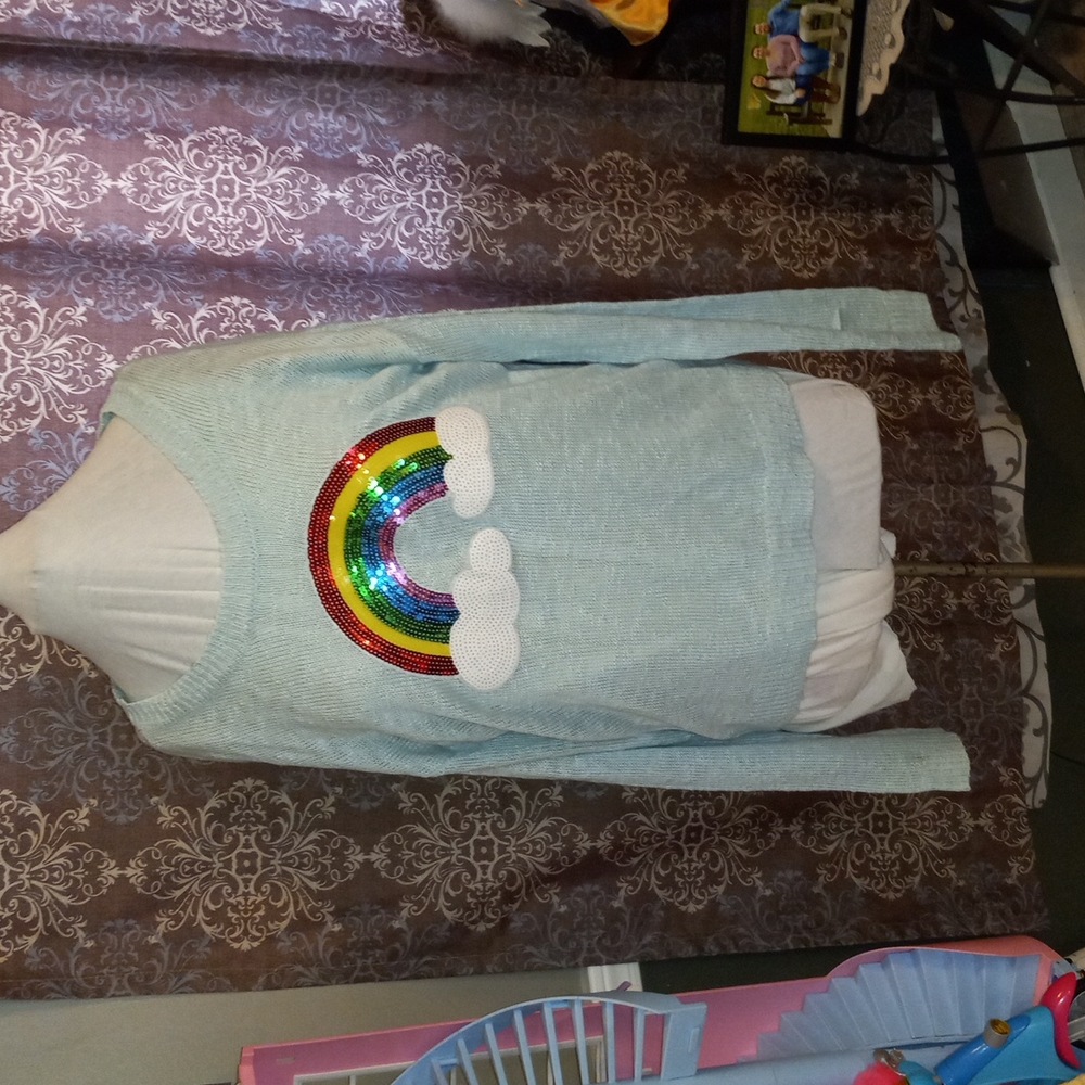 Rainbow bling sweater